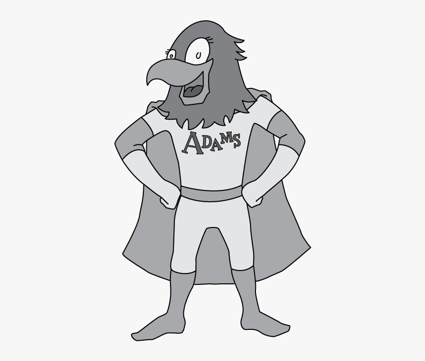 Superflex Eagle, Black And White - Cartoon, HD Png Download, Free Download