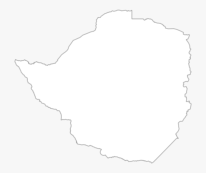 Blank Zimbabwe Map - Line Art, HD Png Download, Free Download