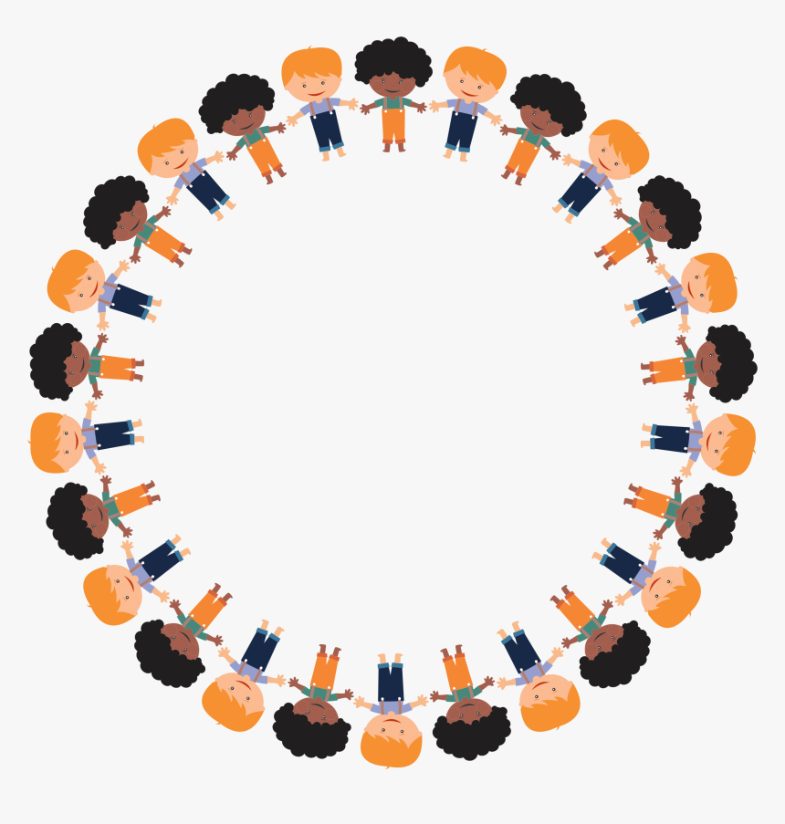 Cartoon Boys Circle Clip Arts - สามัคคี การ์ตูน Png, Transparent Png, Free Download