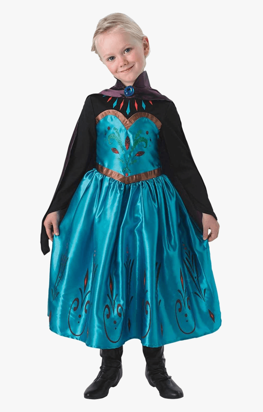Child Disney Frozen Coronation Elsa Costume - Elsa Frozen Dress, HD Png Download, Free Download