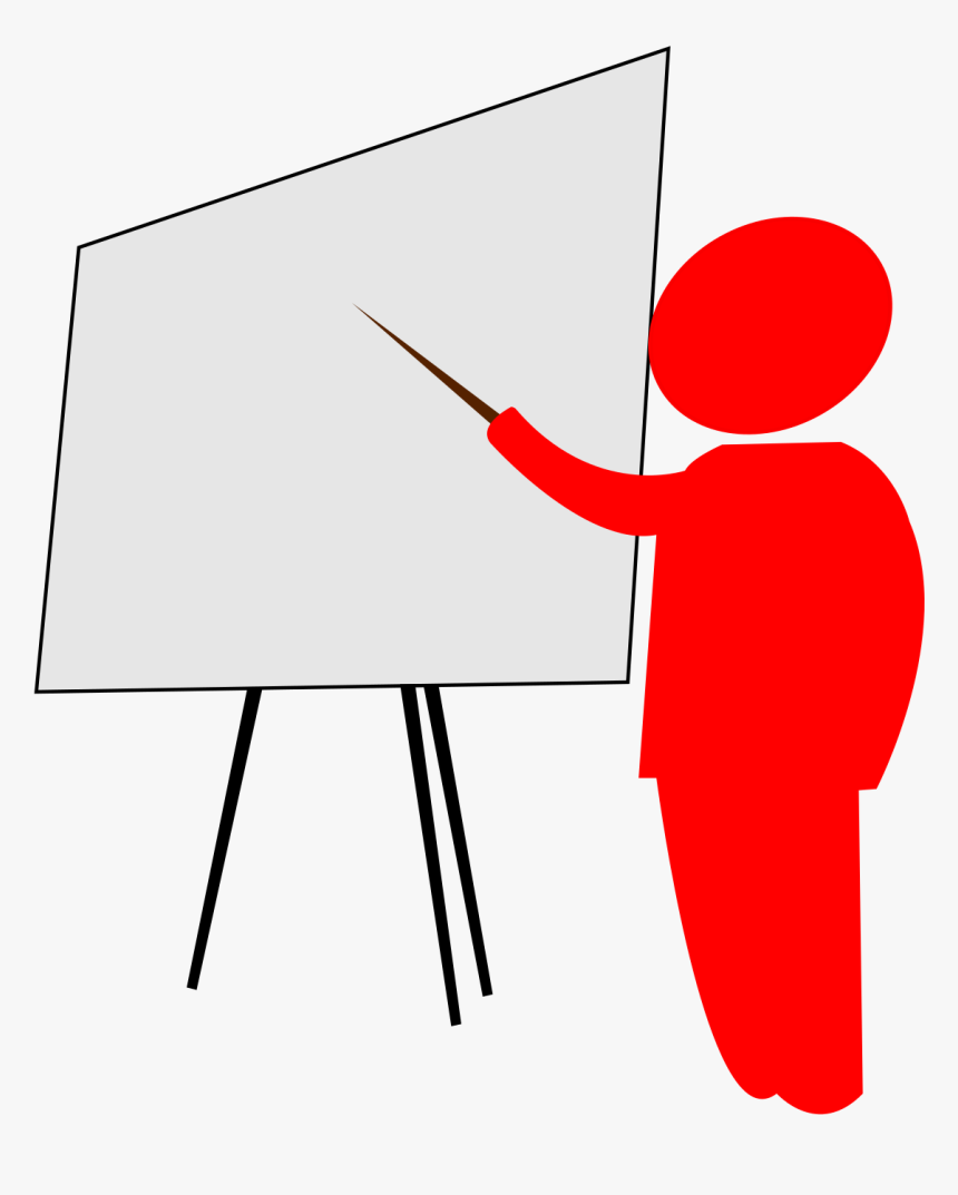 Teacher Explains Pointing To The Blackboard Clip Arts, HD Png Download, Free Download