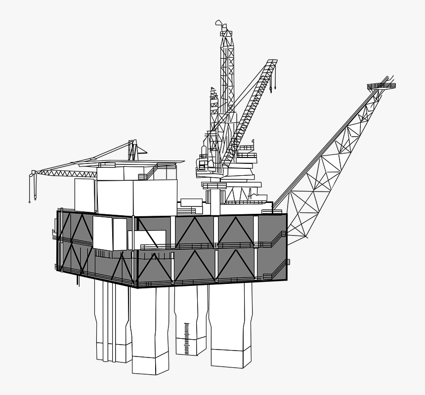 Oil Rig, Drilling, Offshore, Oil, Platform, Derrick - Oil Rig Clip Art, HD Png Download, Free Download