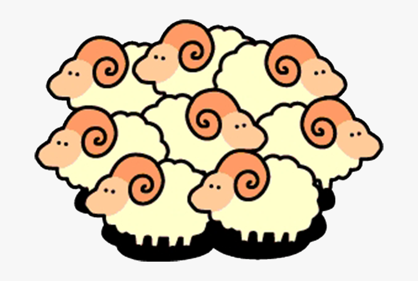 Clipart Charming Flock Of Sheep Clipart Cartoon Clip - Flock Of Sheep Clipart, HD Png Download, Free Download