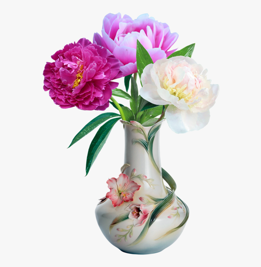 Porcelain Vase With Flowers, HD Png Download, Free Download