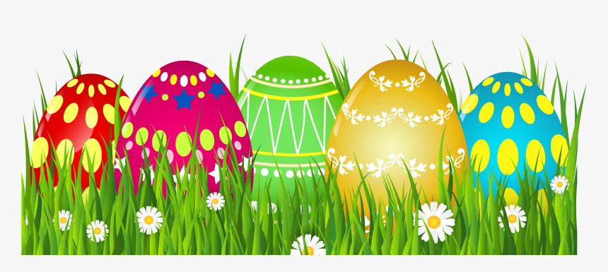 Clip Art Easter Grass Clipart - Easter Eggs Border Png, Transparent Png, Free Download