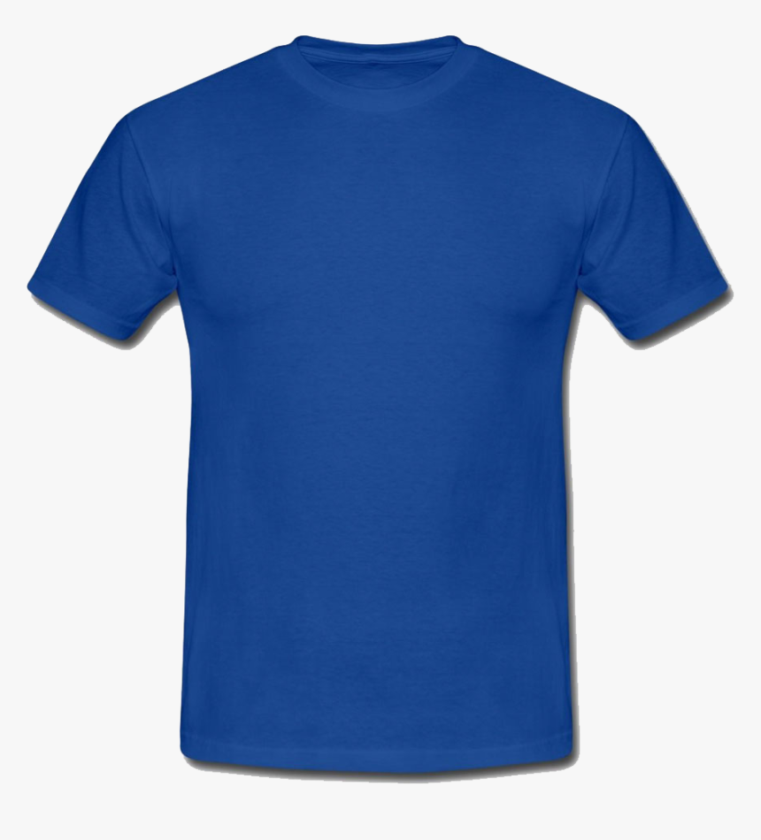 Plain Blue T-shirt Png Image Background - Blue Round Neck T Shirt, Transparent Png, Free Download