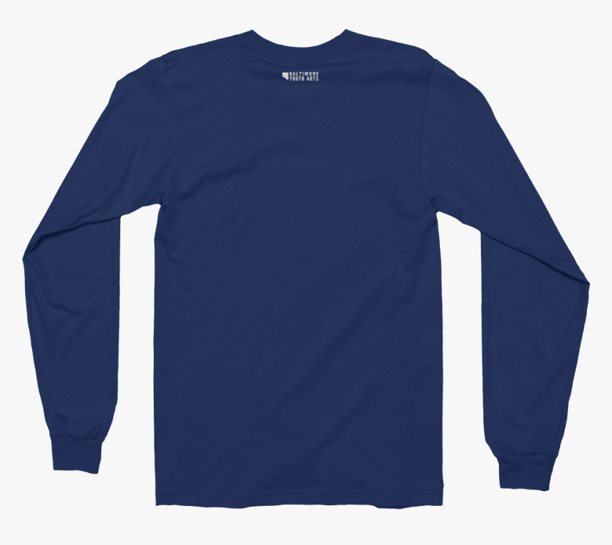 Destinywhite Bya Logowhite Mockup Back Flat Navy - Long Sleeve Shirt Mockup Navy, HD Png Download, Free Download