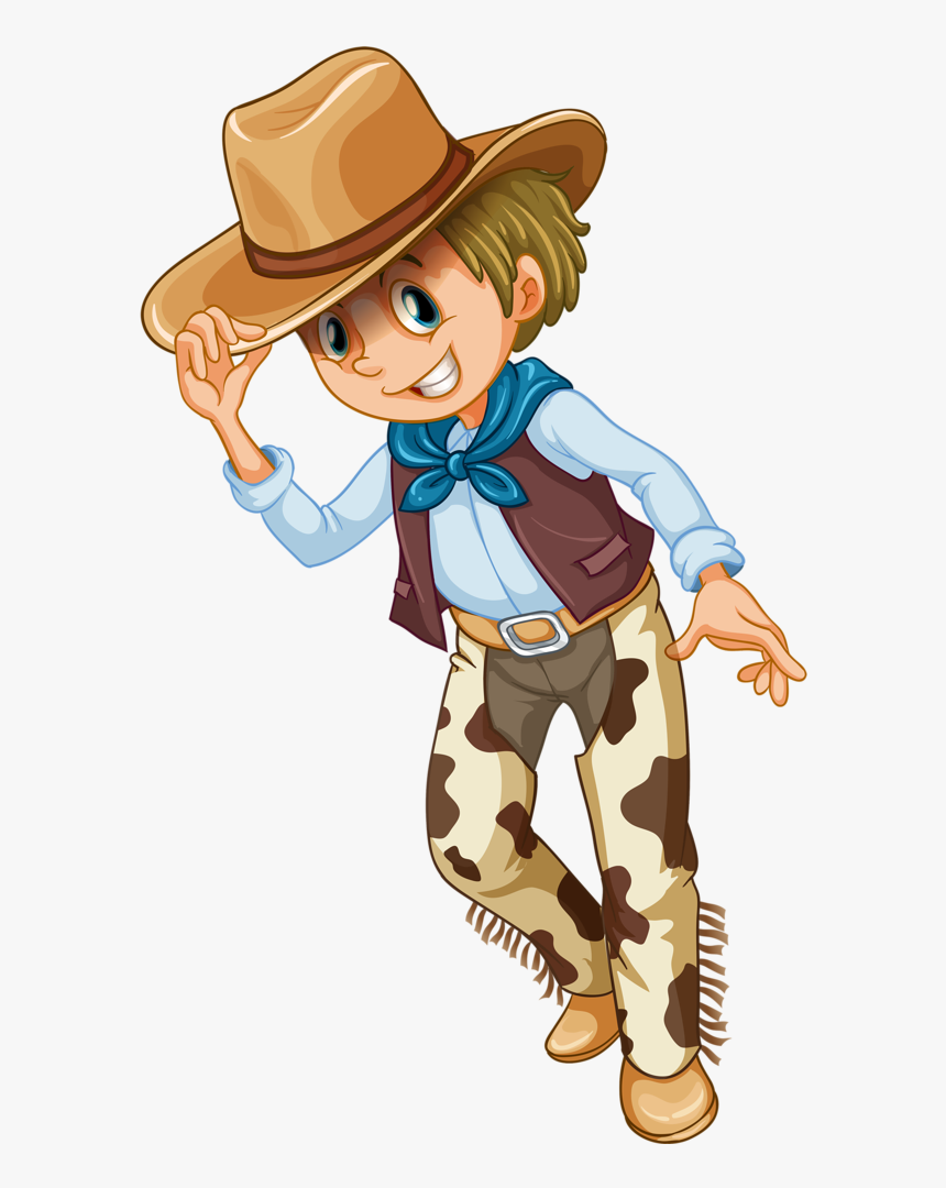 Transparent Western Clip Art Png - Cowboy And Cowgirl Teens Clipart, Png Download, Free Download