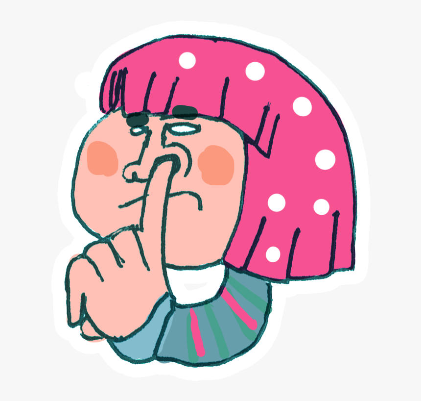 Girl Picking Nose Cartoon - Nose Picking Png, Transparent Png, Free Download