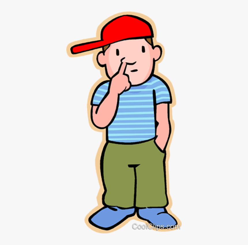 Little Boy Picking His Nose Royalty Free Vector Clip - Clip Art Picking Nose, HD Png Download, Free Download