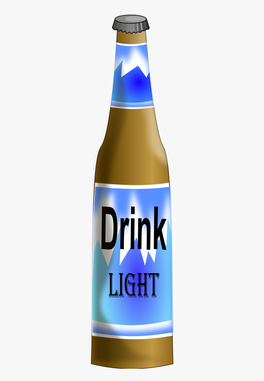 Beer Bottle Plain Vector Blue, HD Png Download, Free Download