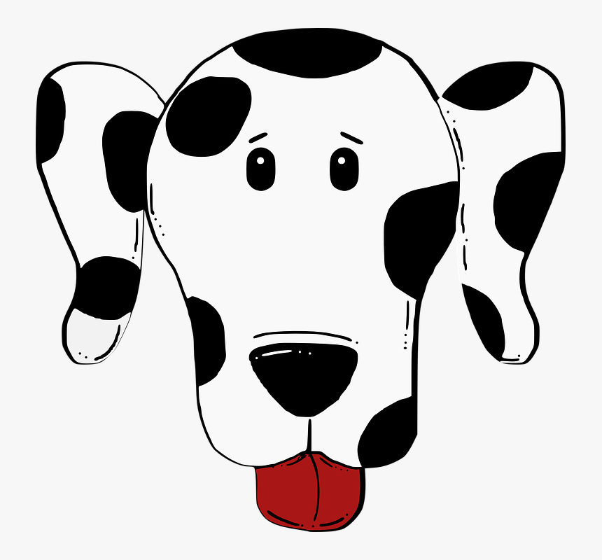 Dog, Nose, Spot, Cute, Tongue, Ears, Face, Dalmatian - Spotty Dog Clipart, HD Png Download, Free Download