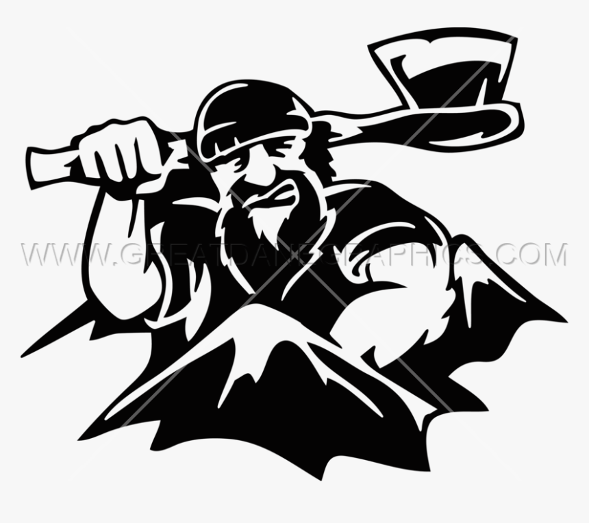 Vintage Mountain Man Bw Png - Mountain Man Axe Throwing, Transparent Png, Free Download