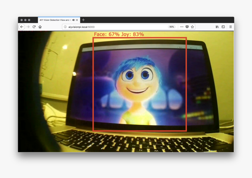 Face Detection Example Over The Web On The Aiy Vision - Smiley, HD Png Download, Free Download