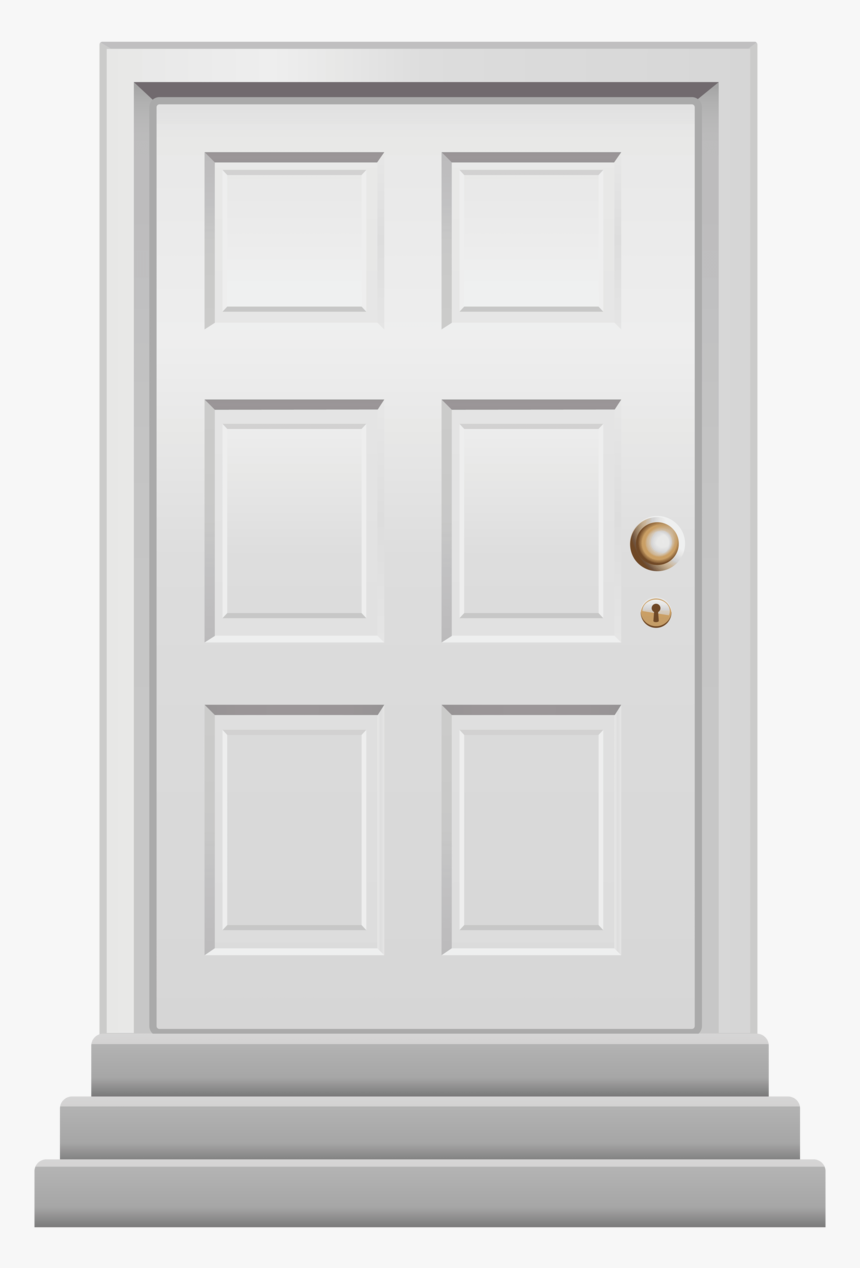 Front Door White - Door Black And White Clipart, HD Png Download, Free Download