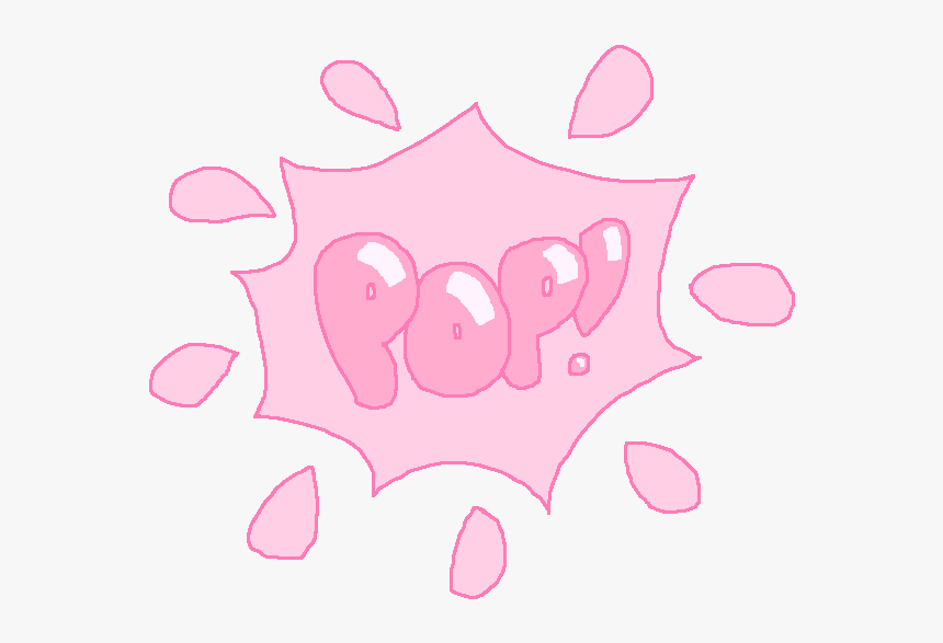 Gum Clipart Popping - Popped Bubble Gum Clipart, HD Png Download, Free Download