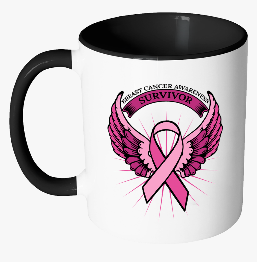 Breast Cancer Awareness Survivor Pink Ribbon Merchandise - Coffee Mug Funny Sayings, HD Png Download, Free Download
