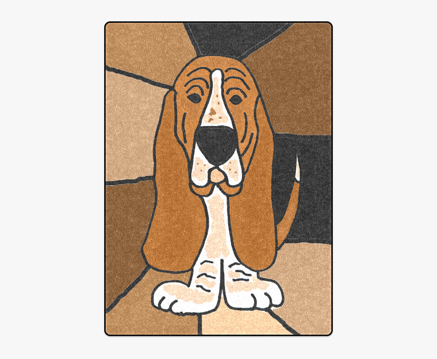 Cute Funny Basset Hound Dog Art Blanket 58"x80" - Basset Hound, HD Png Download, Free Download