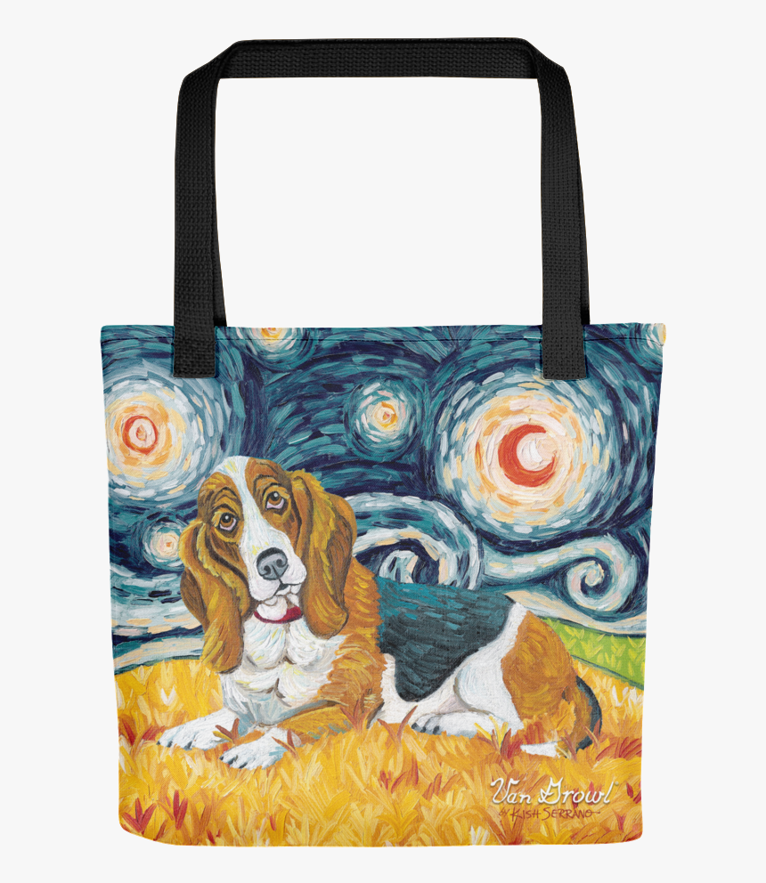 Basset Hound Starry Night Tote - Dog, HD Png Download, Free Download