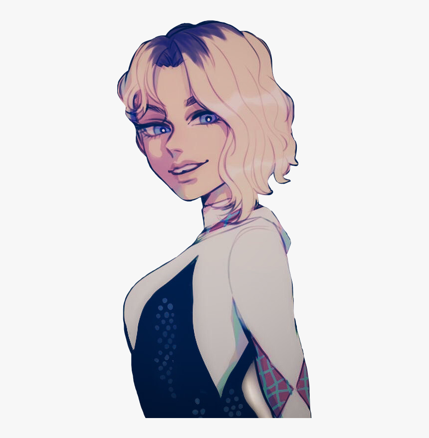 Transparent Gwen Stefani Png - Gwen Stacy Spider Verse Drawing, Png Download, Free Download