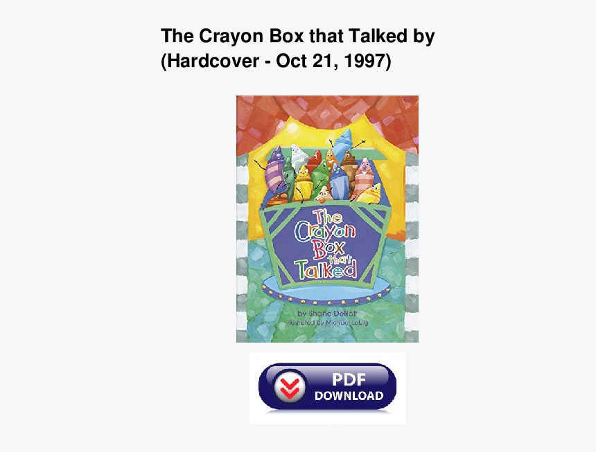 Crayon Box That Talked Pdf, HD Png Download, Free Download