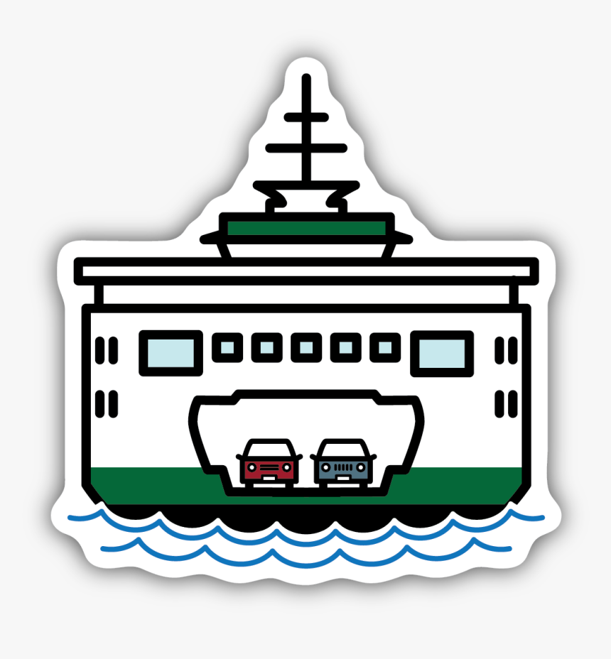 Ferry Front View Sticker, HD Png Download, Free Download