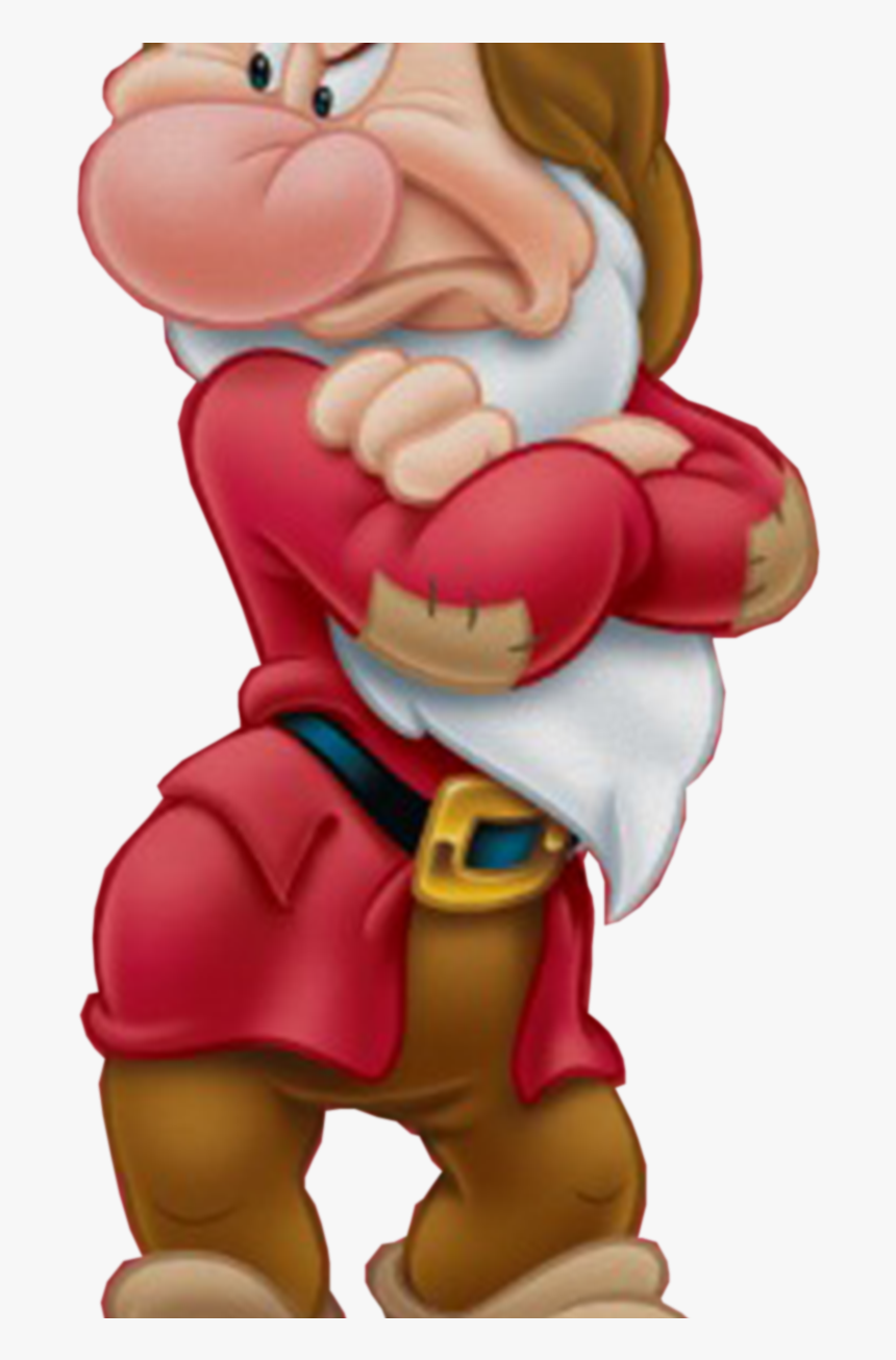 Frightening Grumpy Dwarf Vector Clipart Cute Borders - Dopey Grumpy Seven Dwarfs, HD Png Download, Free Download