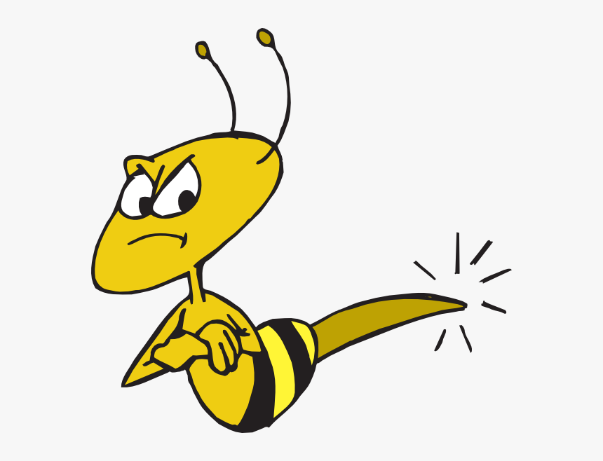 Bee Clipart Angry Clip - Bee Sting Animated Gif, HD Png Download, Free Download