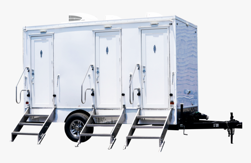 3 Station Luxury Portable Toilet Nice Porta Potty Rental - Trailer, HD Png Download, Free Download