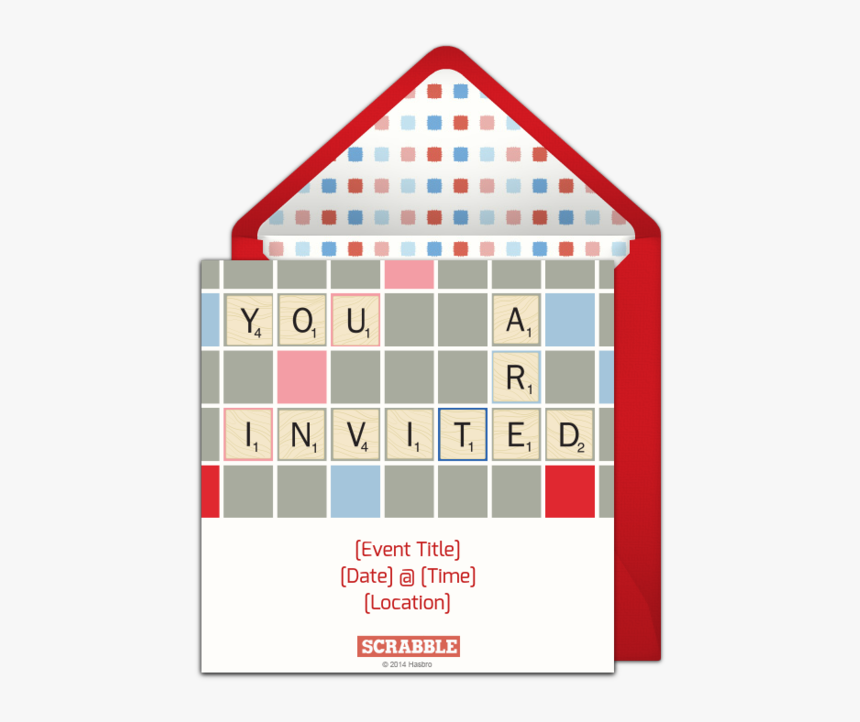 Scrabble Invitation, HD Png Download, Free Download