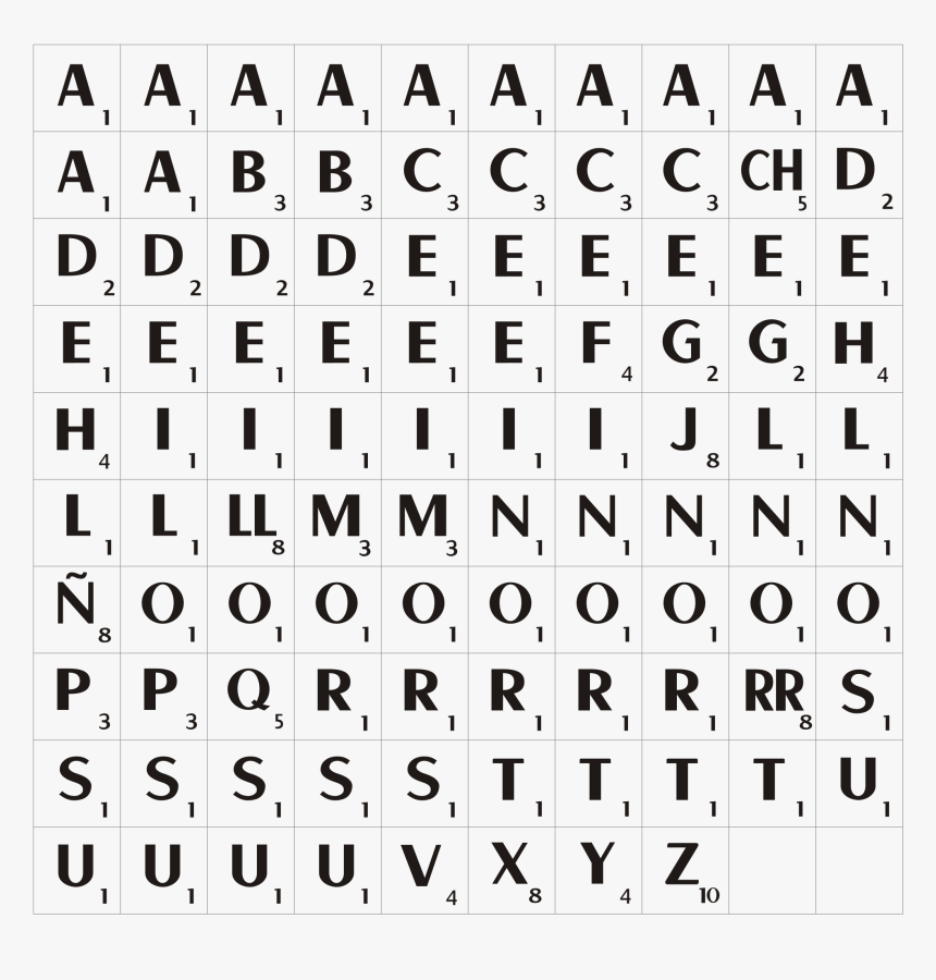 Clip Art Scrabble Tiles Printable - Letters Rummikub, HD Png Download, Free Download