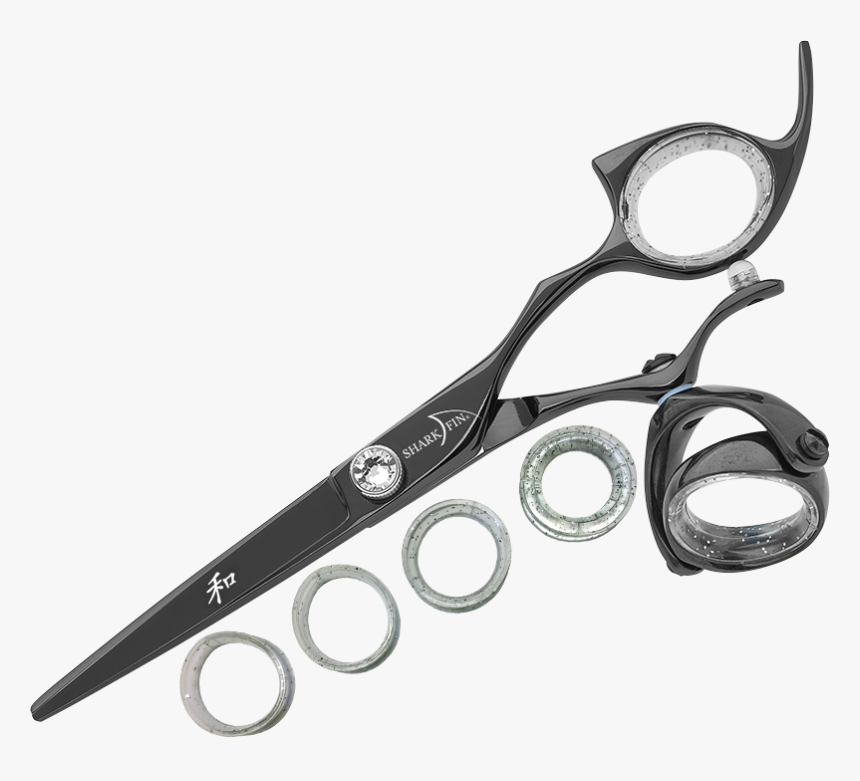 Transparent Hair Scissors Clipart - Black Shark Fin Swivel Shears, HD Png Download, Free Download