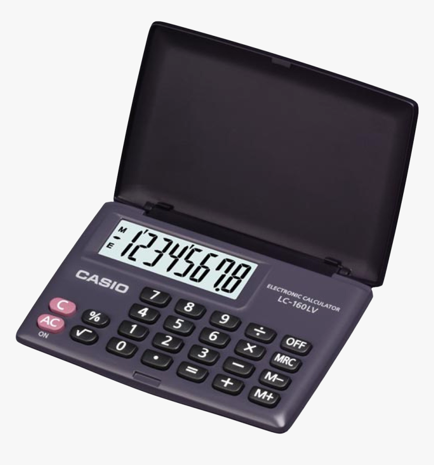 Digital Calculator Png Image - Casio Electronic Calculator Lc 160lv, Transparent Png, Free Download