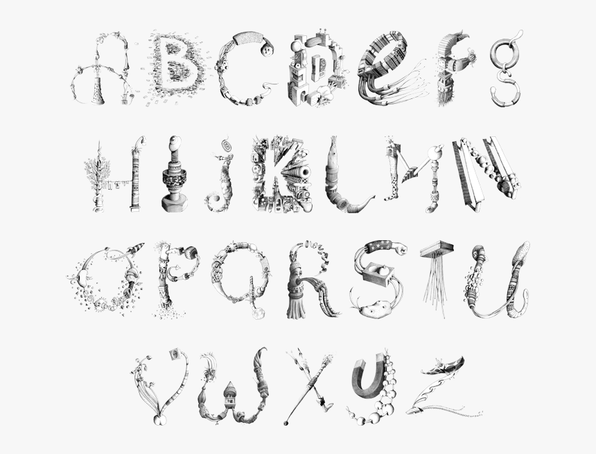 Creative Fonts Alphabet Photos Collections - Cool But Creative Fonts, HD Png Download, Free Download