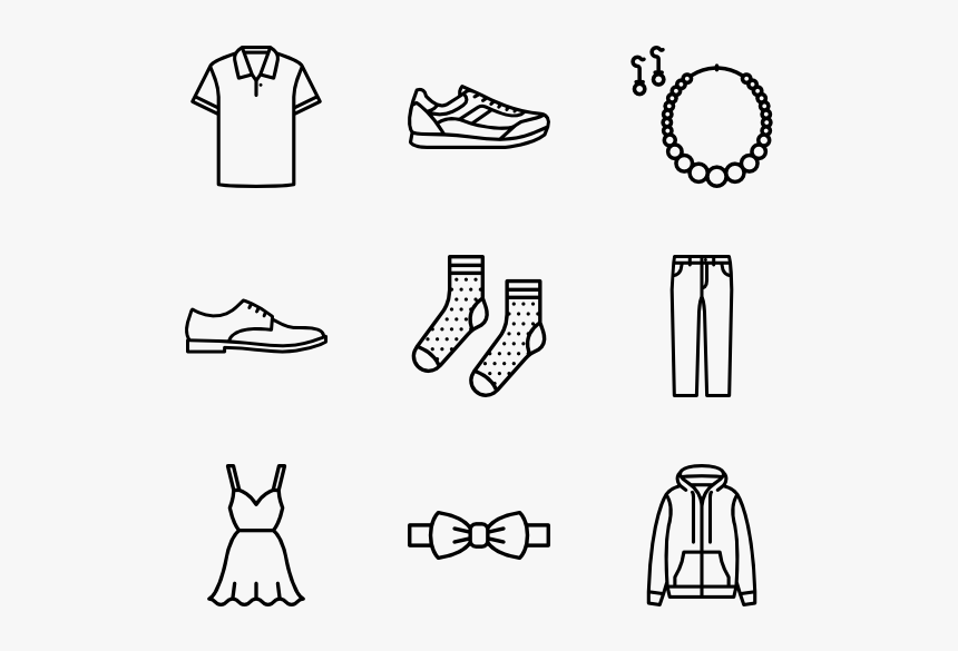 Clothes Png Black And White, Transparent Png, Free Download