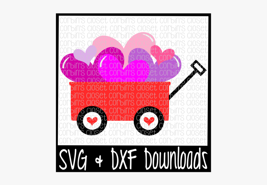 Wagon * Red Wagon * Hearts * Valentine * Valentine"s, HD Png Download, Free Download