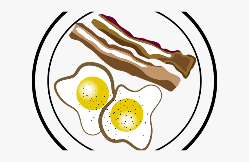 Transparent Breakfast Clipart Border - Food Breakfast Clipart Black And White, HD Png Download, Free Download