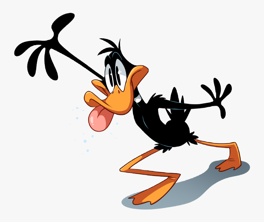 Daffy Duck With Tongue Out , Transparent Cartoons - Daffy Duck With Tongue Out, HD Png Download, Free Download