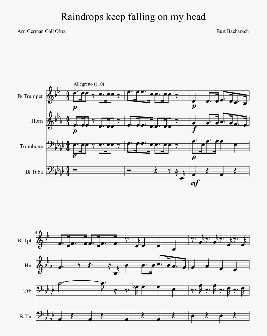 Transparent Raindrops Falling Png - Sheet Music, Png Download, Free Download