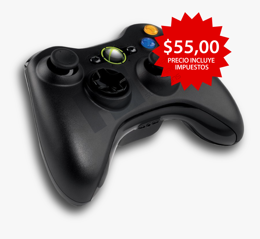 Control Original Xbox 360 Inalambrico - Xbox 360 Controller Black, HD Png Download, Free Download