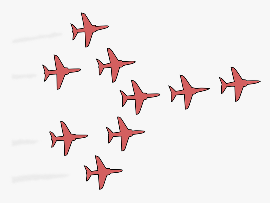 Airplanes, Jets, Formations, Fighter, Army, Travel - Red Arrow Plane Clip Art, HD Png Download, Free Download