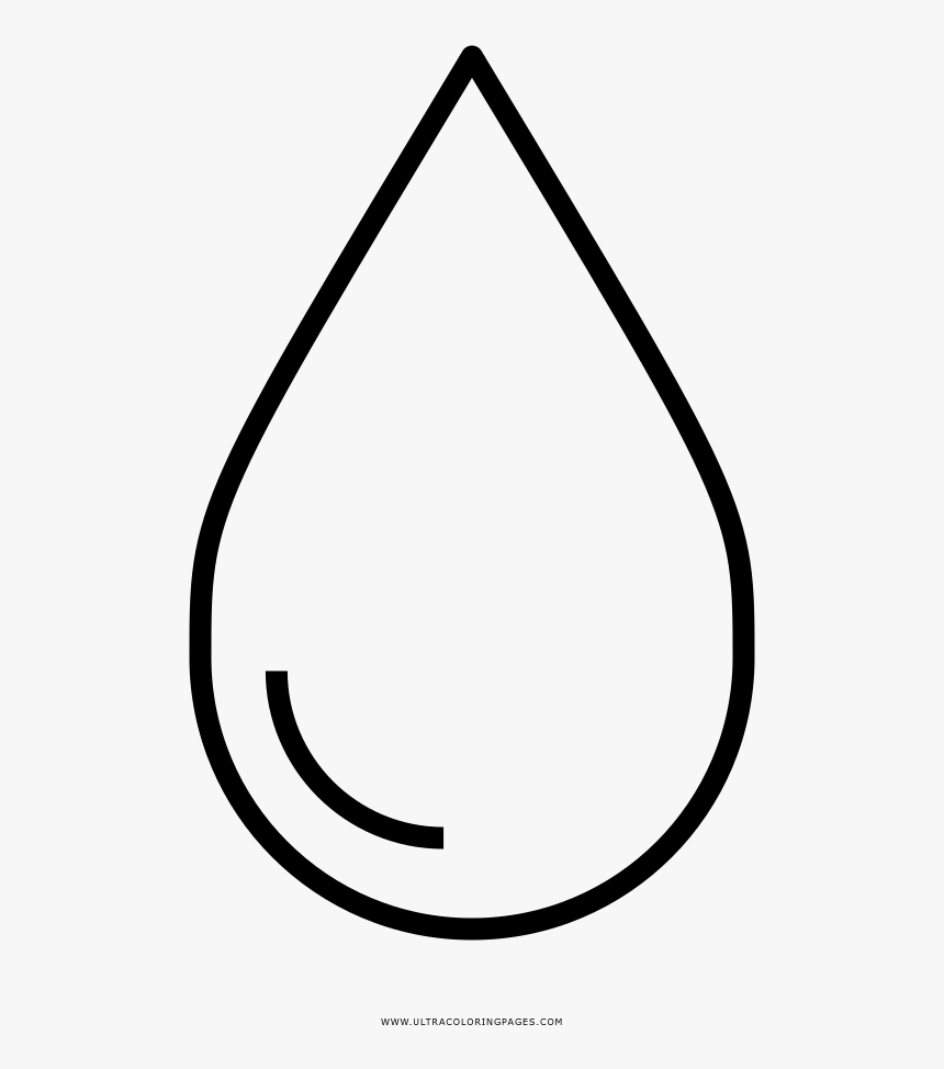 Raindrop Clipart Colouring Page - Drop Of Water For Coloring, HD Png Download, Free Download