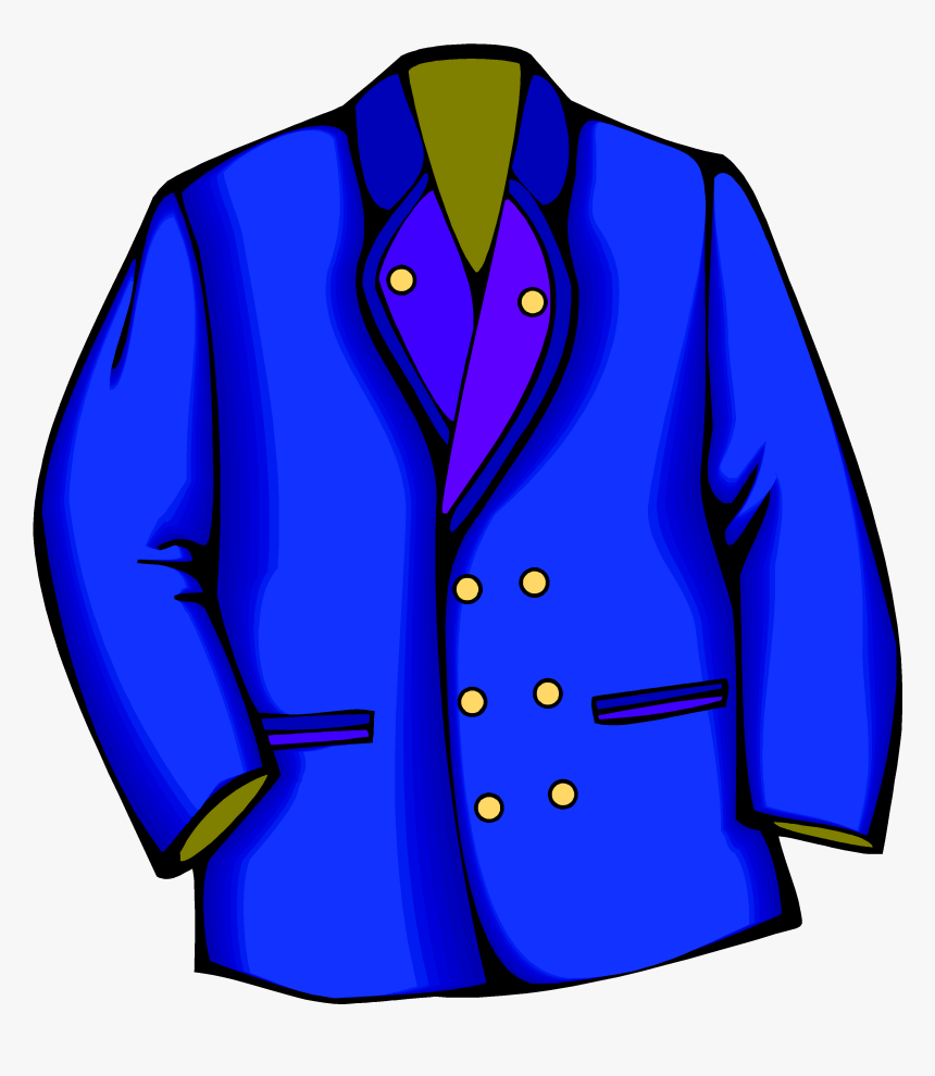 Cape Clip Blazer - Blue Jacket Clipart, HD Png Download, Free Download