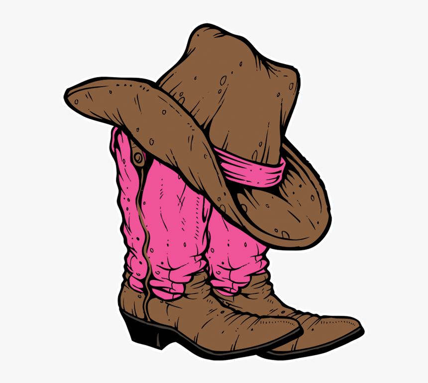 Transparent Cowboy Boots And Hat Png - Cowboy Shoes Cartoons Drawing