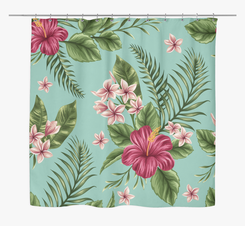 Hawaii Shower Curtain 05 Q1 - Tropical Floral Print, HD Png Download, Free Download