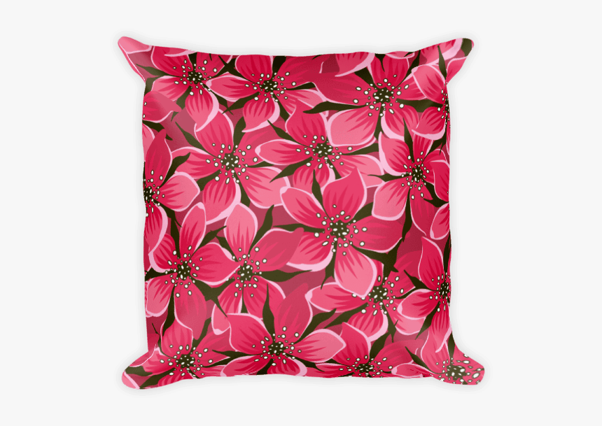 Pink Aloha Hawaii Flower Square Pillow - Flowers Vector Pattern, HD Png Download, Free Download