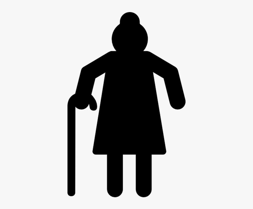 Computer Icons Old Age Symbol Clip Art - Grandma Silhouette Clipart, HD Png Download, Free Download