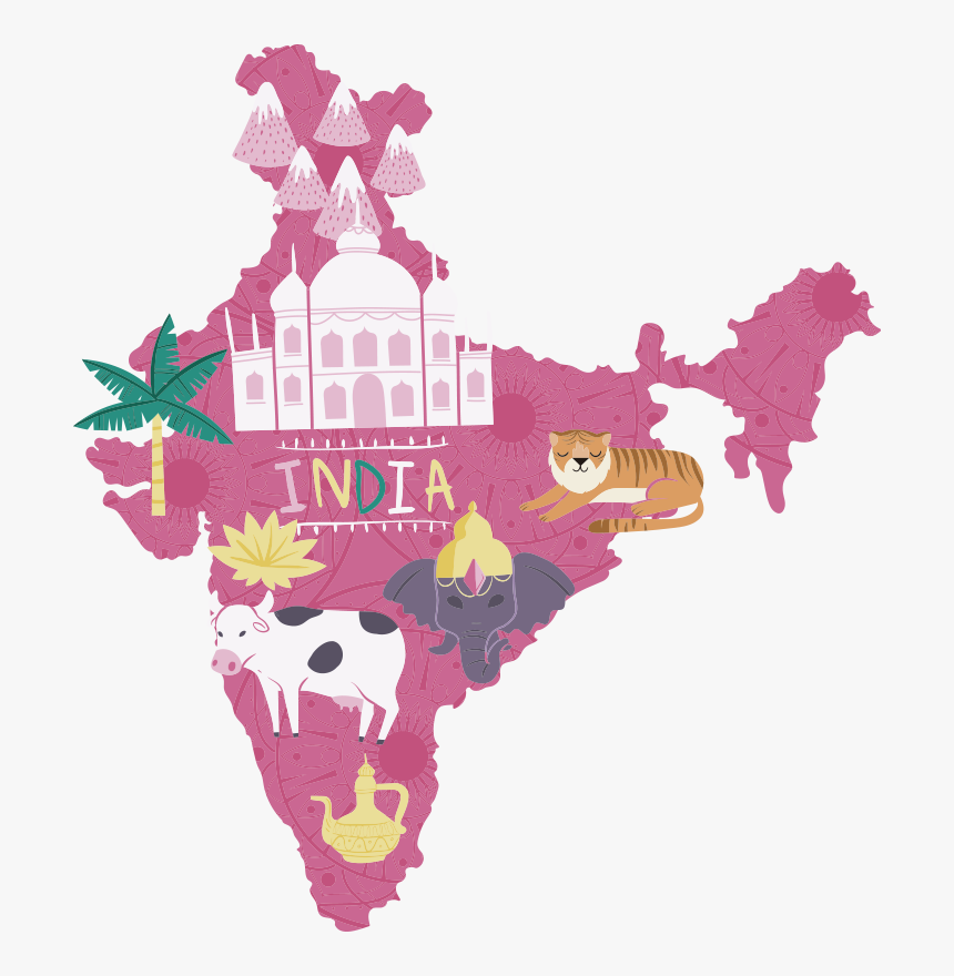 Hand Drawn Map India Vector, HD Png Download, Free Download
