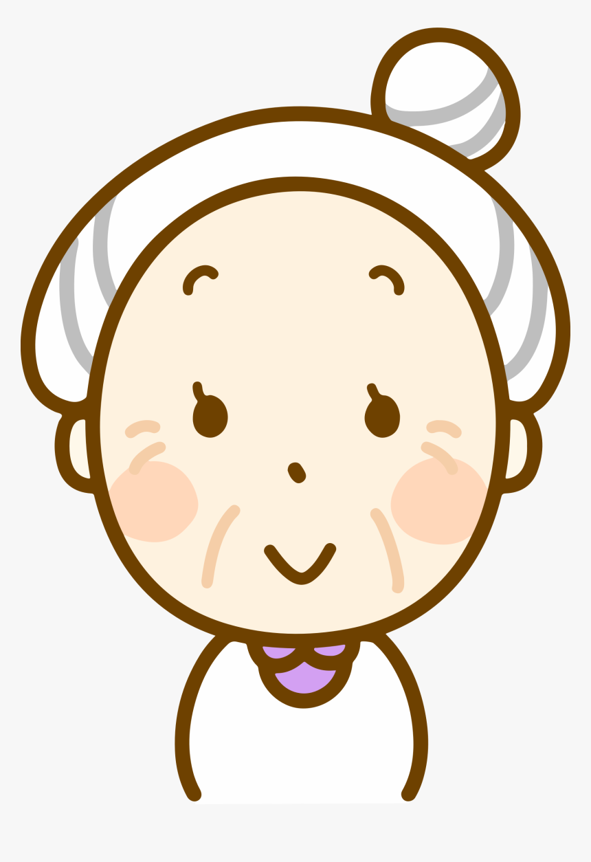 Smiling Old Woman - Old Woman Clipart Face, HD Png Download, Free Download