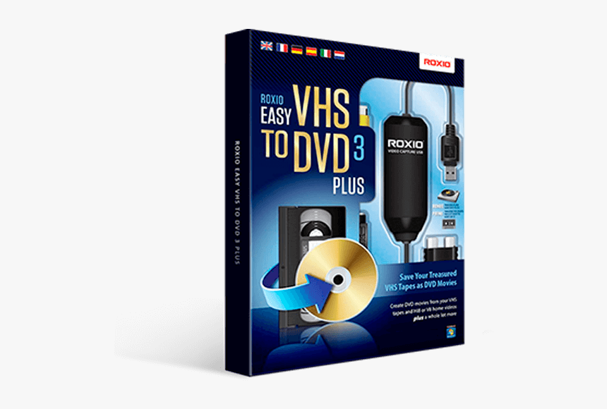 Roxio Easy Vhs To Dvd 3 Plus, HD Png Download, Free Download